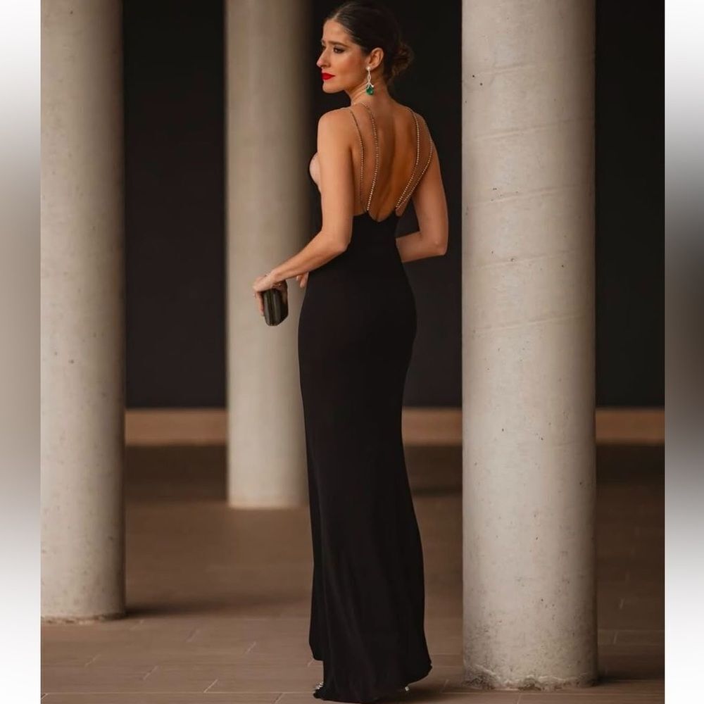 Zara Kate Moss Asymmetric dress with rhinestone straps